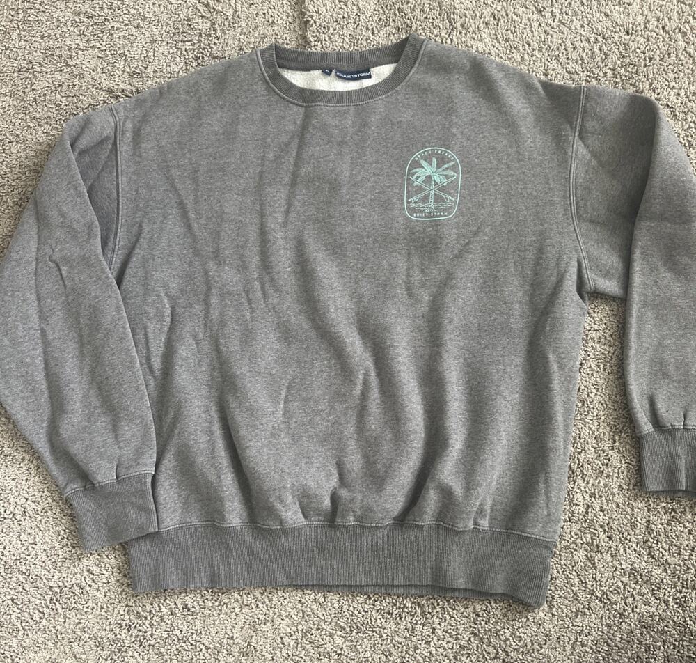 Quiet Storm Sweatshirt Mens XL Gray Beach Freaks Graphic